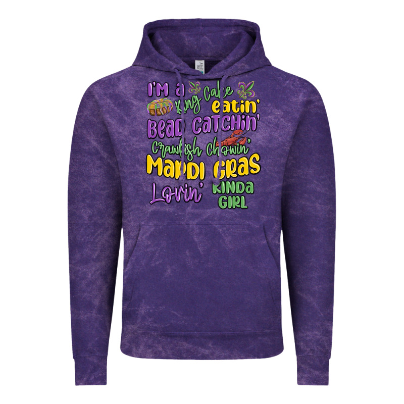 I'm A King Cake Eatin' Mardi Gras Lovin' Kinda Gir Vintage Hoodie by MaliasSmallBusiness | Teevron