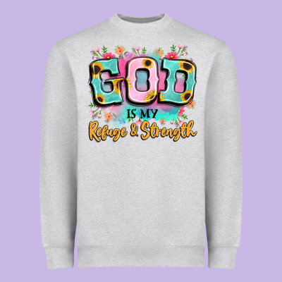 God Is My Refuge And Strength Heavyweight Sweatshirt Designed By Lillyallendesigns
