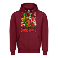 Burgundy just a girl who loves christmas Zipper Hoodie - texasbilliewilder