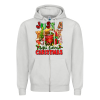 Dove Grey just a girl who loves christmas Zipper Hoodie - texasbilliewilder