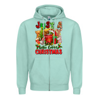 Seafoam just a girl who loves christmas Zipper Hoodie - texasbilliewilder