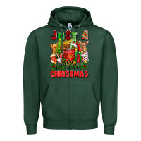 Sports Green just a girl who loves christmas Zipper Hoodie - texasbilliewilder