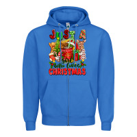 True Royal just a girl who loves christmas Zipper Hoodie - texasbilliewilder