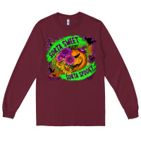 Burgundy sorta sweet spooky Long Sleeve Tee - BundleAndBundleShop