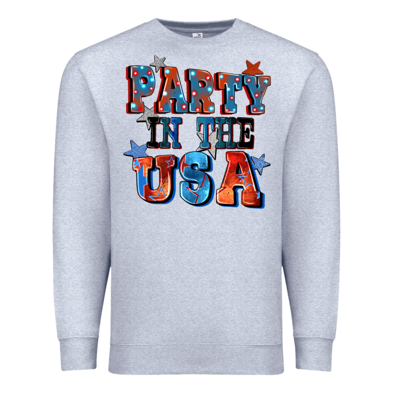 Party In The Usa 4th Of July Premium Sweatshirt by CowGirlArtShop | Teevron