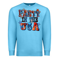 Ocean Blue Party in the usa 4th of july Premium Sweatshirt - CowGirlArtShop