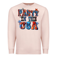 Pale Pink Party in the usa 4th of july Premium Sweatshirt - CowGirlArtShop