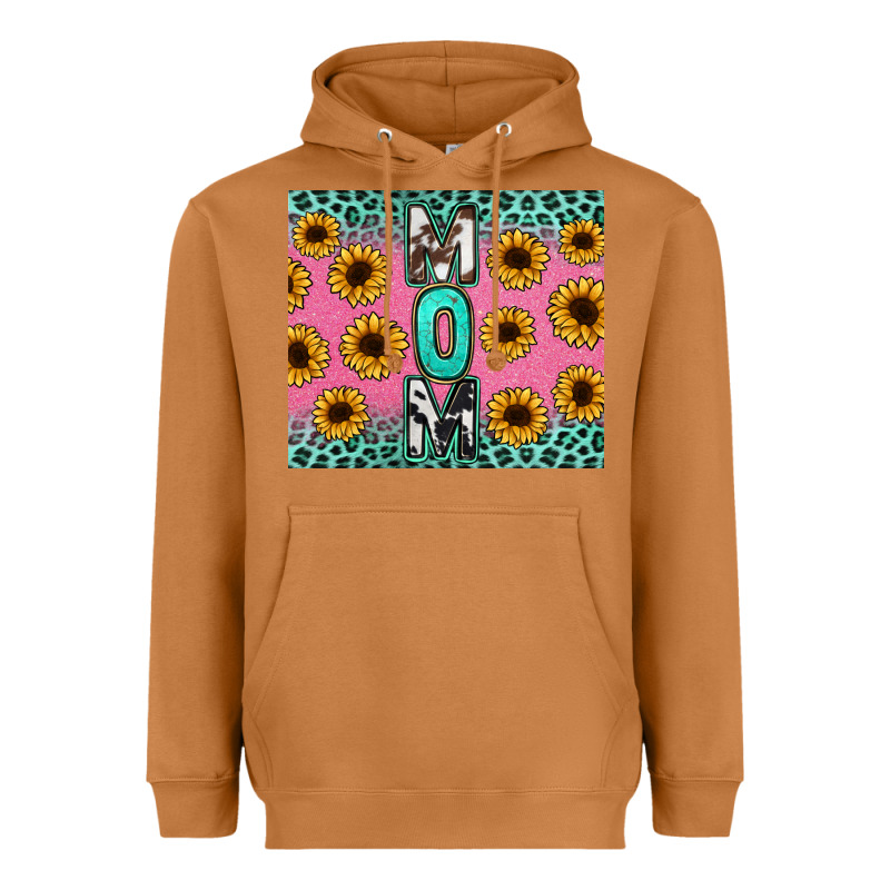 Mom Sunflower Glitter Heavyweight Hoodie by CowGirlArtShop | Teevron