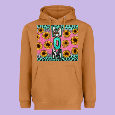 Mom Sunflower Glitter Heavyweight Hoodie Designed By Cowgirlartshop