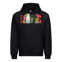Black christmas penguin love Urban Hoodie - FaDigitalArtStudio