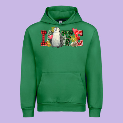 Christmas Penguin Love Urban Hoodie Designed By Fadigitalartstudio