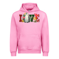 Fuchsia Pink christmas penguin love Urban Hoodie - FaDigitalArtStudio