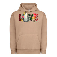 Pigment Burro christmas penguin love Urban Hoodie - FaDigitalArtStudio