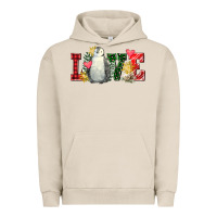 Pigment French Oak christmas penguin love Urban Hoodie - FaDigitalArtStudio
