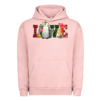 Pigment Salmon christmas penguin love Urban Hoodie - FaDigitalArtStudio