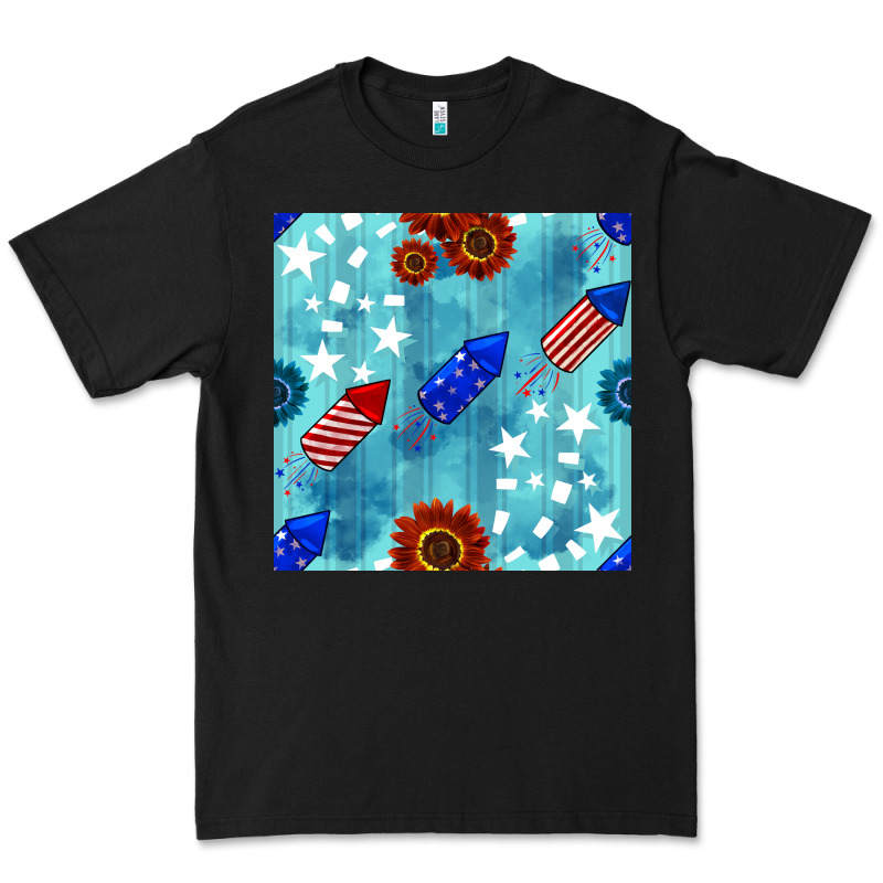 Patriotic Fireworks And Sunflower Premium Tee by BundleAndBundleShop | Teevron
