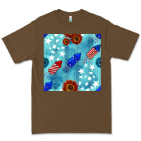 Cacao patriotic fireworks and sunflower Premium Tee - BundleAndBundleShop