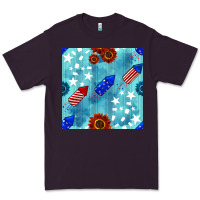 Plum patriotic fireworks and sunflower Premium Tee - BundleAndBundleShop
