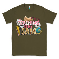 Army Green teaching is my jam teacher school Classic Tee - NancyCooperArtShop