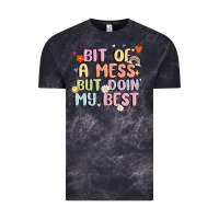 Cloud Black bit of a mess but doin' my best Vintage Tee - MaliasSmallBusiness