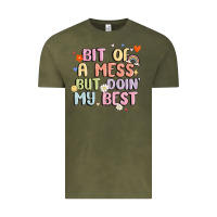Vintage Olive bit of a mess but doin' my best Vintage Tee - MaliasSmallBusiness