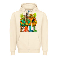 Sandshell Hello Fall Zipper Hoodie - NancyCooperArtShop