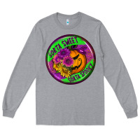 Heather Grey halloween round earrings Long Sleeve Tee - BundleAndBundleShop