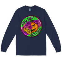Navy halloween round earrings Long Sleeve Tee - BundleAndBundleShop