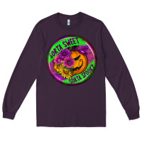 Plum halloween round earrings Long Sleeve Tee - BundleAndBundleShop