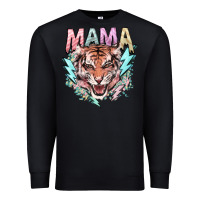 Black Mama tiger lightning bolt Premium Sweatshirt - HowdyJamesFarm