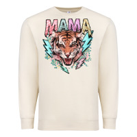 Sandshell Mama tiger lightning bolt Premium Sweatshirt - HowdyJamesFarm
