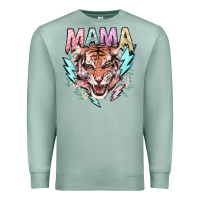 Seafoam Mama tiger lightning bolt Premium Sweatshirt - HowdyJamesFarm