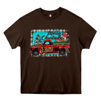 Chocolate Brown truck merry christmas Heavy Core Tee - JahusDesignShop