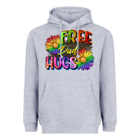Heather Grey Free dad hugs Heavyweight Hoodie - CowGirlArtShop