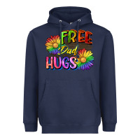 Navy Free dad hugs Heavyweight Hoodie - CowGirlArtShop