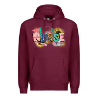 Burgundy nurse Premium Hoodie - CowGirlArtShop