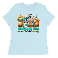 Baby Blue ocd obsessive cow disorder coffee cups Ladies Tee - Jasminsmagicworld