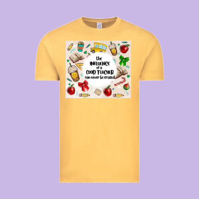 The Influence Of A Good Teacher Can Never Be Erase Vintage Tee Designed By Maliassmallbusiness