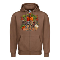 Chestnut Stressed blessed pumpkin spice obsessed Fall Zipper Hoodie - NancyCooperArtShop