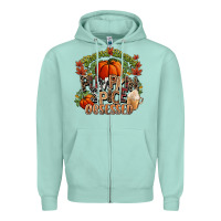 Seafoam Stressed blessed pumpkin spice obsessed Fall Zipper Hoodie - NancyCooperArtShop