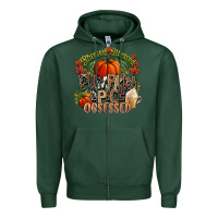 Sports Green Stressed blessed pumpkin spice obsessed Fall Zipper Hoodie - NancyCooperArtShop