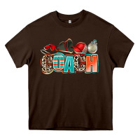 Chocolate Brown coach Heavy Core Tee - AdoDesignShop