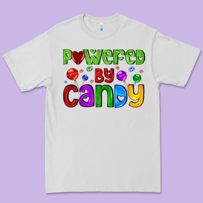 Powered By Candy With Lollipops Premium Tee Designed By Adodesignshop