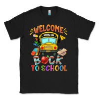 Black welcome back to school with school bus Classic Tee - NancyCooperArtShop