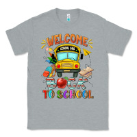 Heather Grey welcome back to school with school bus Classic Tee - NancyCooperArtShop