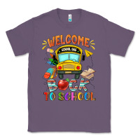 Lavender welcome back to school with school bus Classic Tee - NancyCooperArtShop