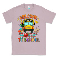 Lilac welcome back to school with school bus Classic Tee - NancyCooperArtShop