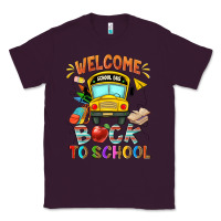 Plum welcome back to school with school bus Classic Tee - NancyCooperArtShop