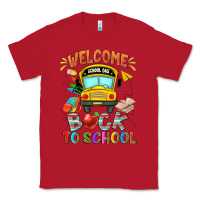Red welcome back to school with school bus Classic Tee - NancyCooperArtShop
