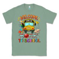 Sage welcome back to school with school bus Classic Tee - NancyCooperArtShop